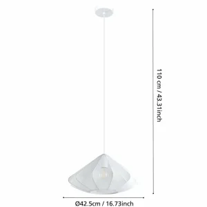 Hot EGLO Suspension Dolwen, blanc, Ø 42,5 cm