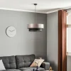 Hot Maco Design Suspension Dorina, argent/noir Ø 50cm