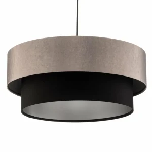 Hot Maco Design Suspension Dorina, argent/noir Ø 50cm