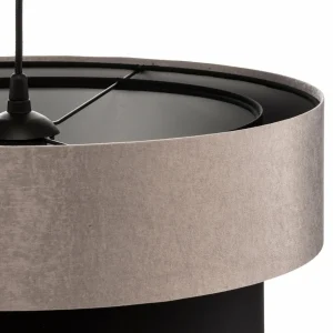 Hot Maco Design Suspension Dorina, argent/noir Ø 50cm