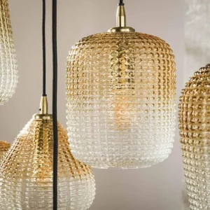 Discount Zijlstra Suspension Dot, amber, 120 x 40 cm, verre, à 9 lampes