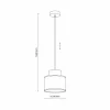 Best Sale TK Lighting Suspension Duo, abat-jour en jute, pétrole/brun naturel, Ø 20 cm