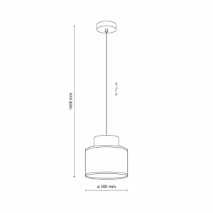 Best Sale TK Lighting Suspension Duo, abat-jour en jute, pétrole/brun naturel, Ø 20 cm