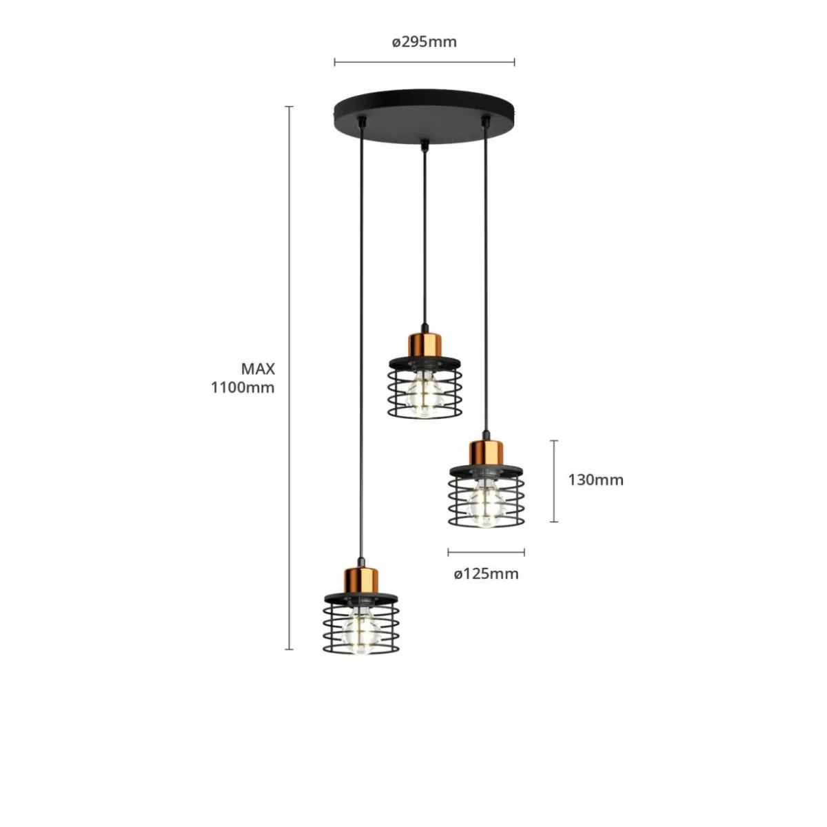suspension_edison_en_noircuivr___lampes_ronde_4.webp Clearance HELAM Suspension Edison en noir/cuivré à 3 lampes ronde