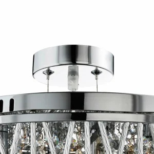Store Searchlight Suspension Elise décorée de cristaux de verre