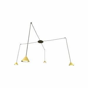 Online EMIBIG LIGHTING Suspension Elit Spider, 4 lampes, doré, métal