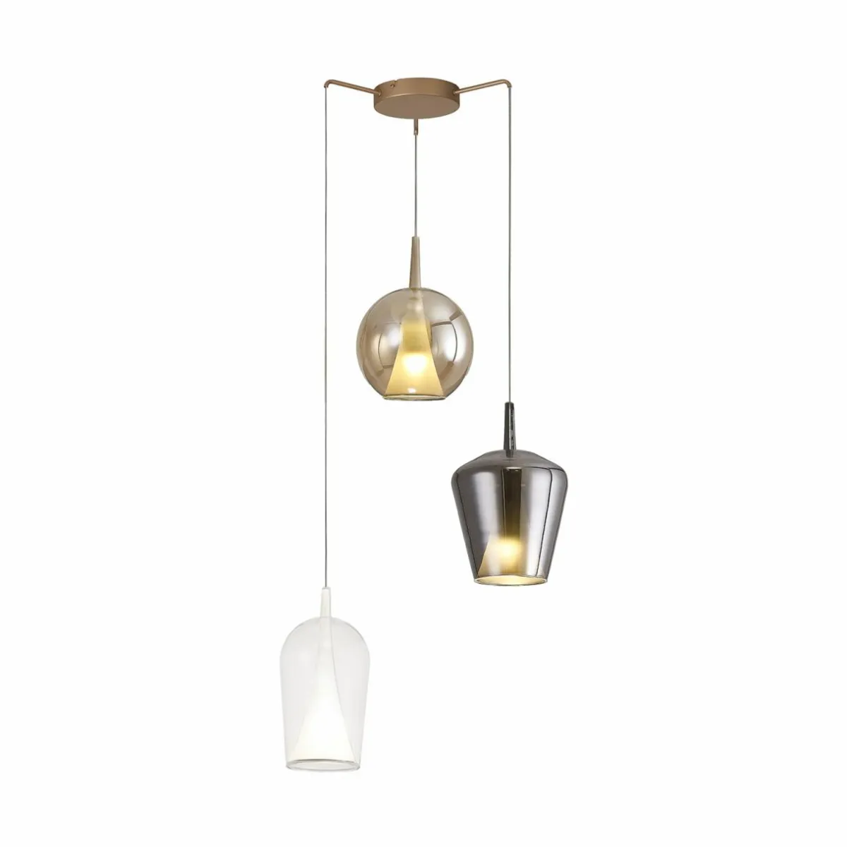suspension_elsa_verre__lampes_transparent_bronze_chrome_0.webp Flash Sale Mantra Iluminación Suspension Elsa, verre, 3 lampes, transparent, bronze, chrome
