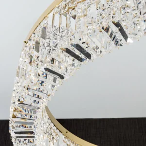 Fashion ORION Suspension en cristal Ring 110 cm chromée
