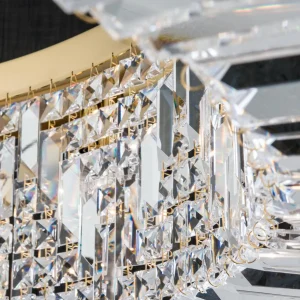 Fashion ORION Suspension en cristal Ring 110 cm chromée