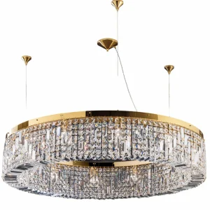 Fashion ORION Suspension en cristal Ring 110 cm chromée