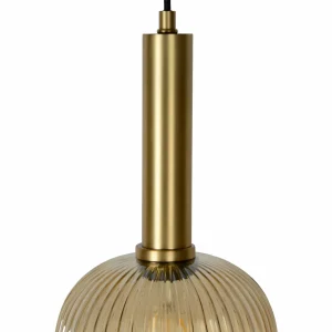 Outlet Lucide Suspension en verre Maloto, Ø 20 cm, ambre