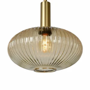 Clearance Lucide Suspension en verre Maloto, Ø 30 cm, ambre