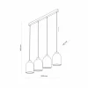 Sale TK Lighting Suspension en verre Sapito, à 4 lampes, ambrée