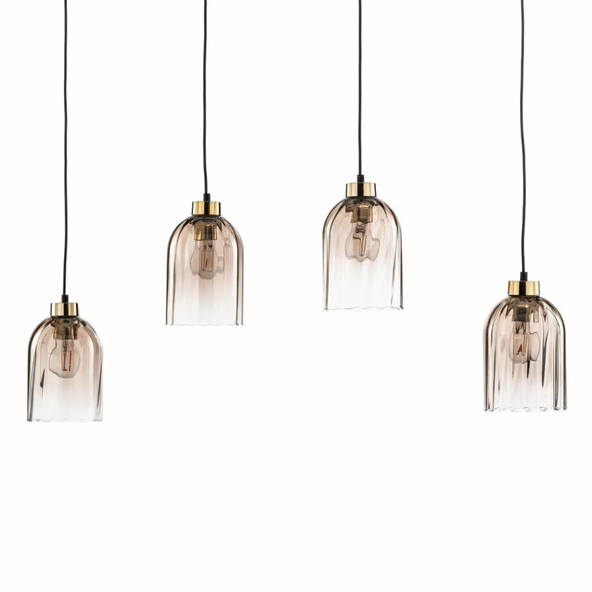 suspension_en_verre_sapito___lampes_ambre_2-1.webp Sale TK Lighting Suspension en verre Sapito, à 4 lampes, ambrée