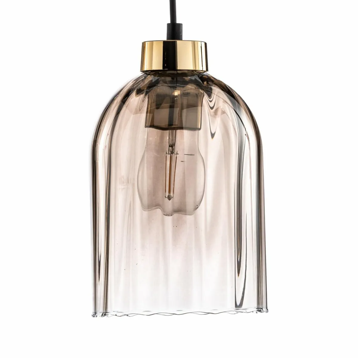 suspension_en_verre_sapito___lampes_ambre_3-1.webp Sale TK Lighting Suspension en verre Sapito, à 4 lampes, ambrée