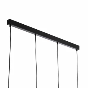 Sale TK Lighting Suspension en verre Sapito, à 4 lampes, ambrée