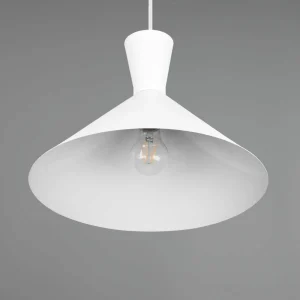 Discount Reality Leuchten Suspension Enzo, à une lampe, Ø 35 cm, blanche