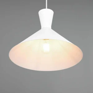 Discount Reality Leuchten Suspension Enzo, à une lampe, Ø 35 cm, blanche