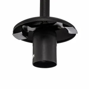 Store TK Lighting Suspension Esme, verre, graphite-transparent, 7 lampes, décentralisé
