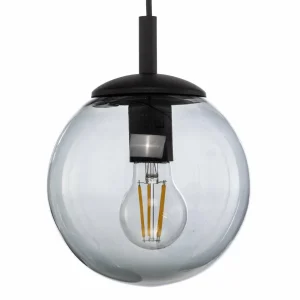 Best Sale TK Lighting Suspension Esme, verre, graphite-transparent, 6 lampes, rectangle