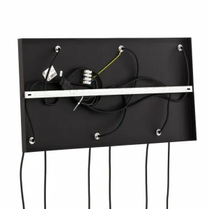 Best Sale TK Lighting Suspension Esme, verre, graphite-transparent, 6 lampes, rectangle