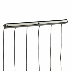 Store TK Lighting Suspension Esme, verre, multicolore, à 6 lampes, linéaire