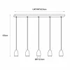 Store Lucide Suspension Evora, à 5 lampes, poutre, taupe