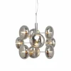 Clearance Näve Suspension Explosion à 9 lampes, chromé/gris fumée