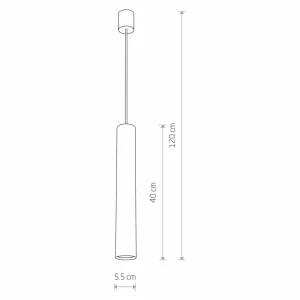 Online Nowodvorski Lighting Suspension Eye, 1 lampe, graphite, hauteur d'abat-jour 40 cm