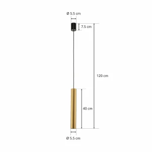 Hot Nowodvorski Lighting Suspension Eye, 1 lampe, laiton, hauteur d'abat-jour 40 cm