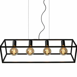 Clearance Lucide Suspension Fabian abat-jour métal, à 4 lampes