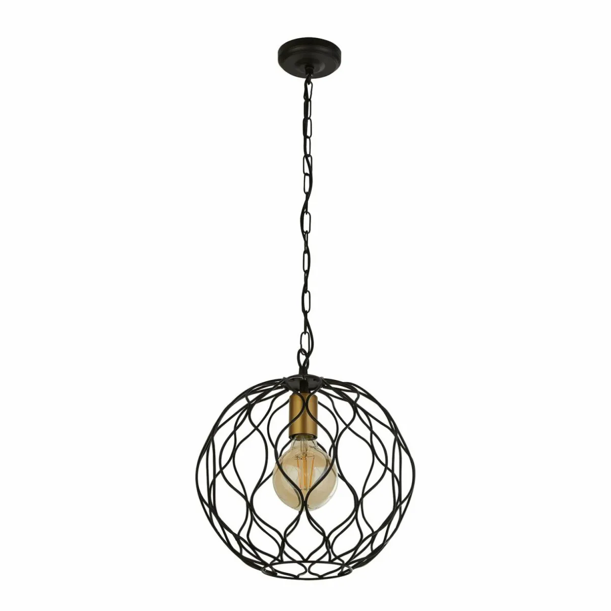 suspension_finesse_noiror_mtal__cm_e_0.webp Flash Sale Searchlight Suspension Finesse, noir/or, métal, Ø31,5 cm, E27