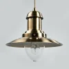 New Searchlight Suspension Fisherman Ø 32 cm en laiton ancien