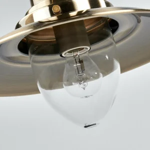 New Searchlight Suspension Fisherman Ø 32 cm en laiton ancien