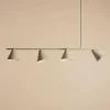 Clearance ALDEX Suspension Form 4, métal, cône, à 4 lampes, beige