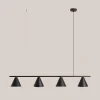 Best ALDEX Suspension Form 4, métal, cône, à 4 lampes, noir