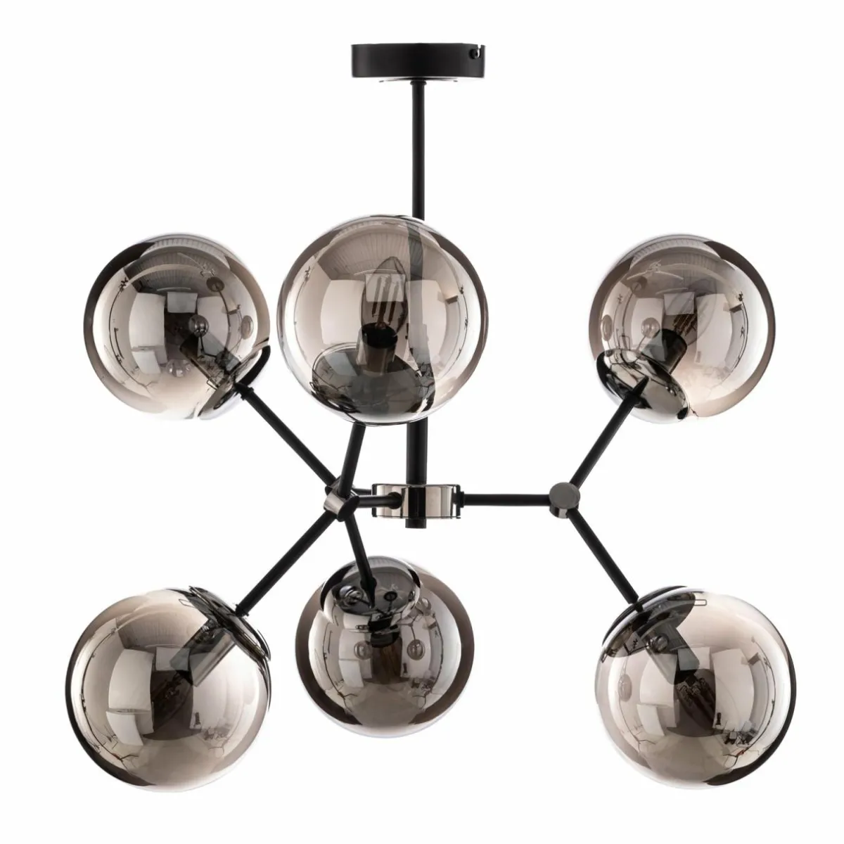 suspension_foton___lampes_noireargente_2.webp Outlet Alfa Suspension Foton à 6 lampes noire/argentée