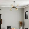 New Alfa Suspension Foton à 6 lampes noire/dorée