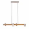 Shop Näve Suspension Frida avec 4 spots, blanche/bois clair