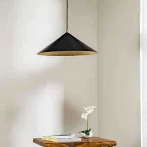 Best Eko-Light Suspension Fuji, fibre composite, noir/doré, Ø 50 cm