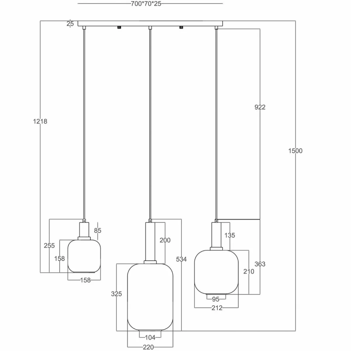 suspension_fumo_verre_fum___lampes_linaire_0.webp Cheap Näve Suspension Fumo, verre fumé, à 3 lampes, linéaire