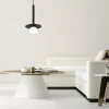 Clearance Eko-Light Suspension Futura, noire/blanche, à 1 lampe