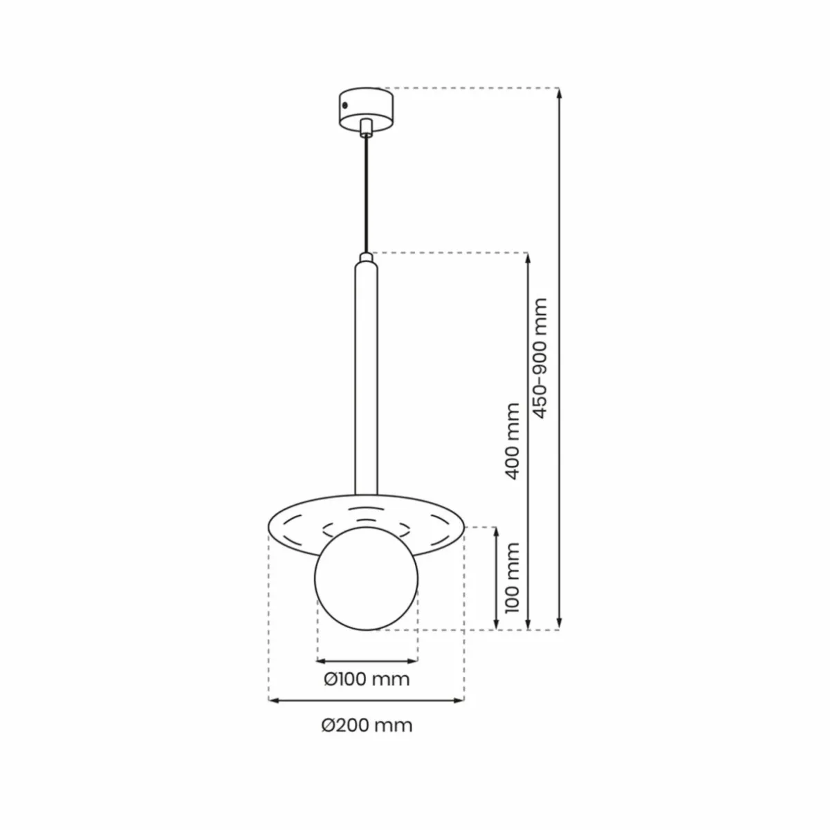 suspension_futura_noireblanche___lampe_1.webp Clearance Eko-Light Suspension Futura, noire/blanche, à 1 lampe