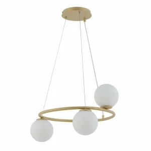 Clearance SIGMA Suspension Gama, à 3 lampes, dorée