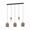 Discount EGLO Suspension Gazzola à 5 lampes, moka