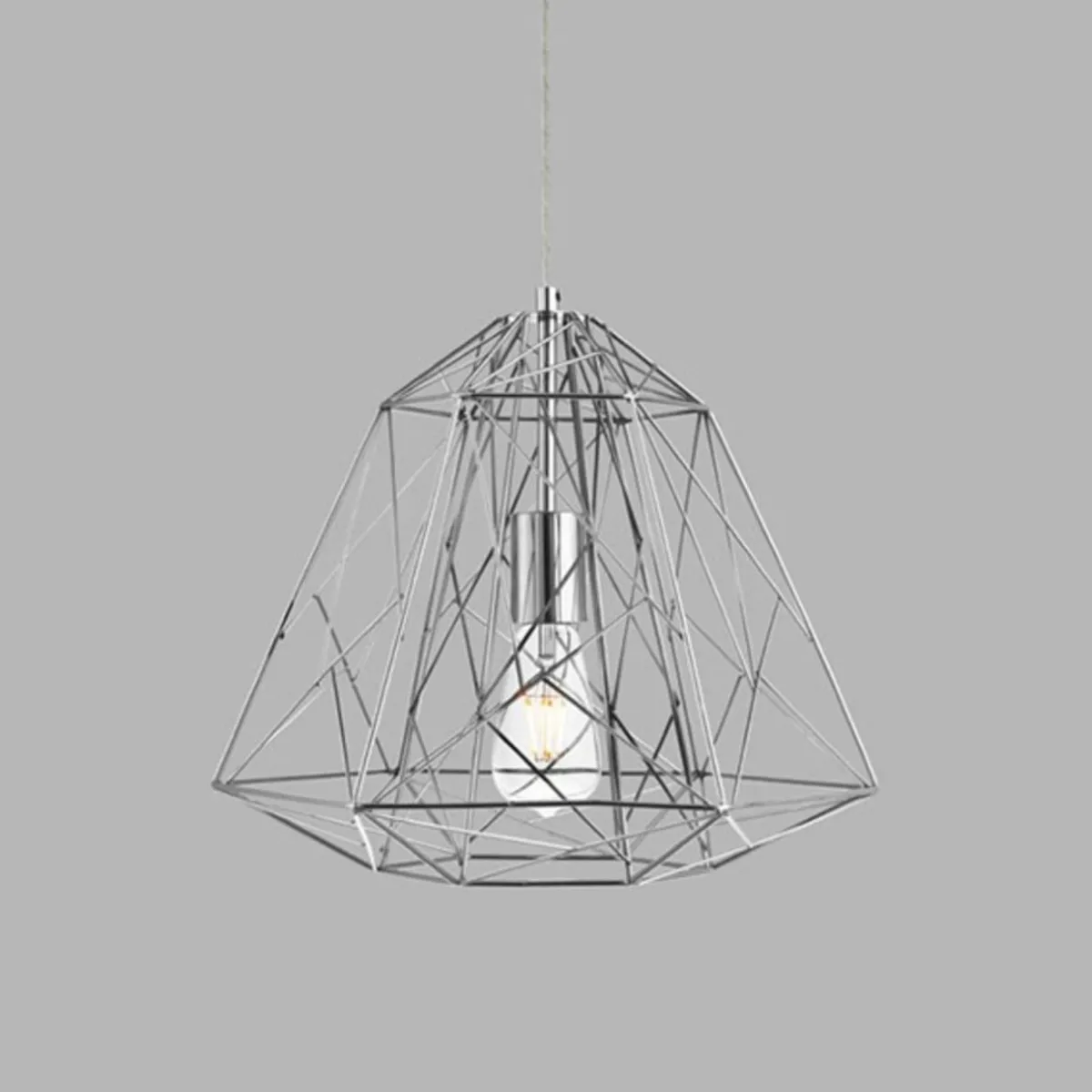 suspension_geometric_cage_chrome_2.webp Shop Searchlight Suspension Geometric Cage chromée