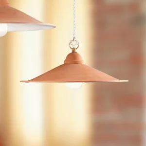 Fashion Ceramiche Suspension GIULIA avec abat-jour céramique 28 cm