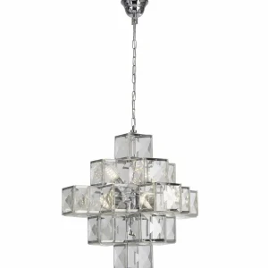 New Searchlight Suspension Glacier abat-jour en acrylique 55 cm