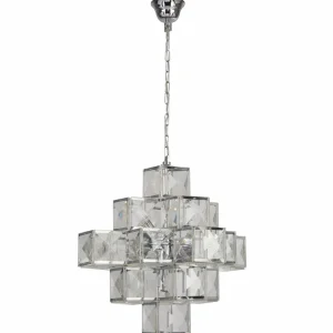 New Searchlight Suspension Glacier abat-jour en acrylique 55 cm