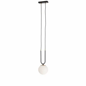 Discount EMIBIG LIGHTING Suspension Glam, noire/opale, une lampe